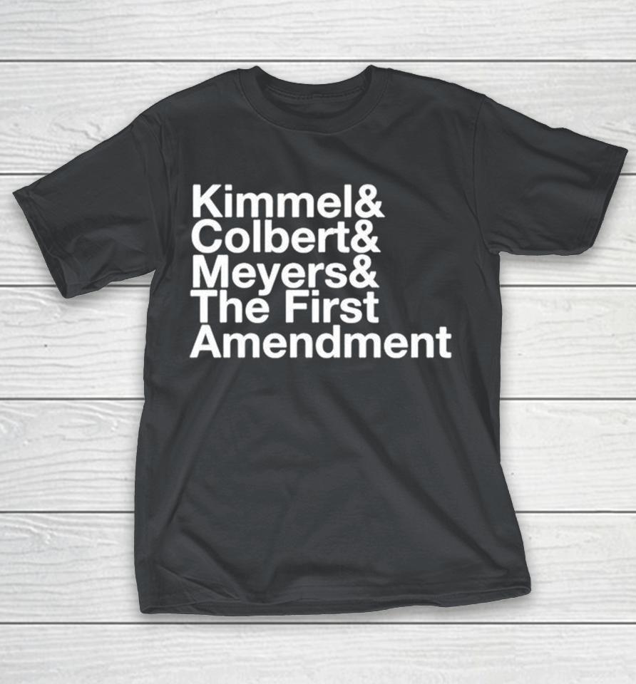 Kimmel Colbert Myers And The First Amendment Late Night Shirts 1 Kimmel Colbert Myers And The First Amendment Late Night Shirts