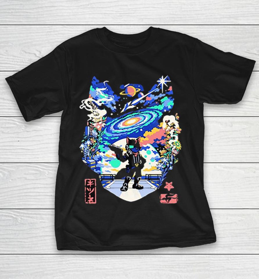 Kitsune Fox Galaxy Cosmic Japanese Street Art Anime Shirts 1 Kitsune Fox Galaxy Cosmic Japanese Street Art Anime Shirts