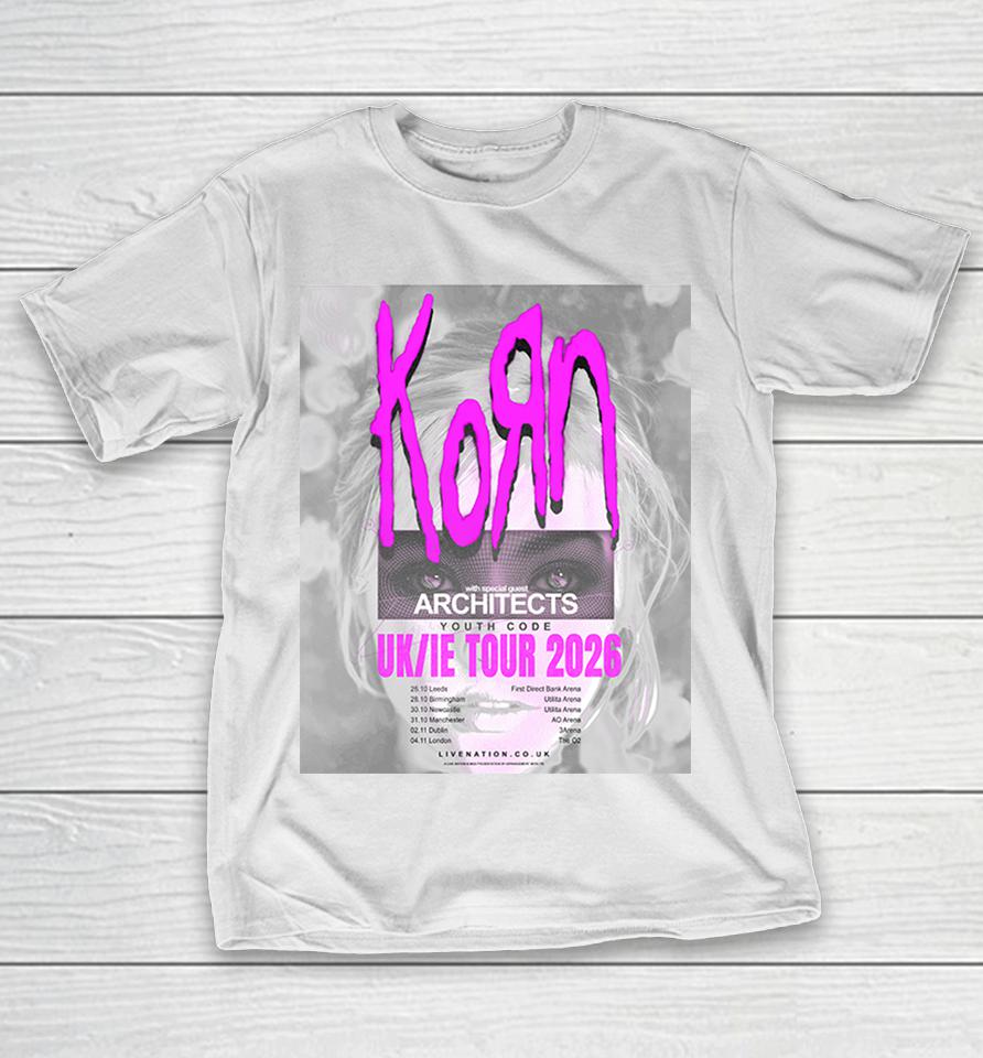 Korn Uk And Ie Tour 2026 Dates Shirts 1 Korn Uk And Ie Tour 2026 Dates Shirts