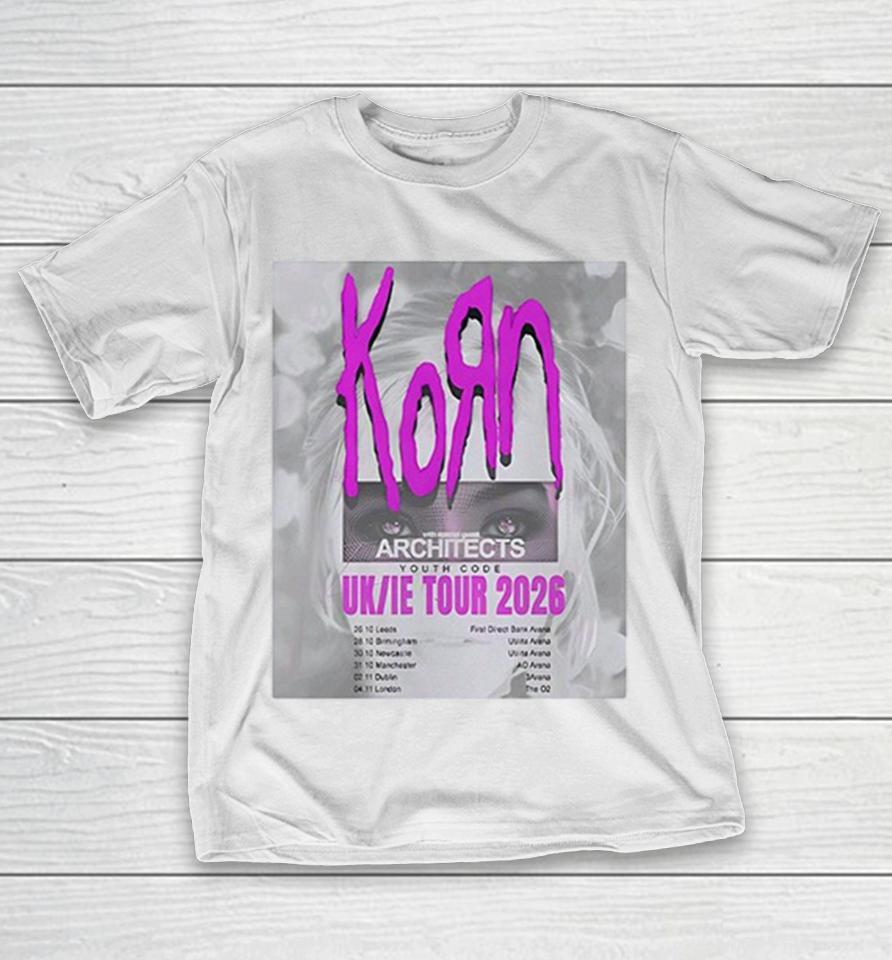 Korn Uk And Ie Tour 2026 Schedule Eyes Graphic Shirts 1 Korn Uk And Ie Tour 2026 Schedule Eyes Graphic Shirts