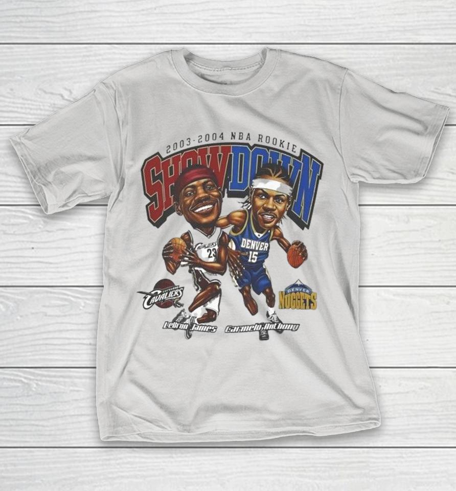 Lebron James Cleveland Cavaliers And Carmelo Anthony Denver Nuggets 2003-2004 Nba Rookie Showdown Shirts 1 Lebron James Cleveland Cavaliers And Carmelo Anthony Denver Nuggets 2003-2004 Nba Rookie Showdown Shirts