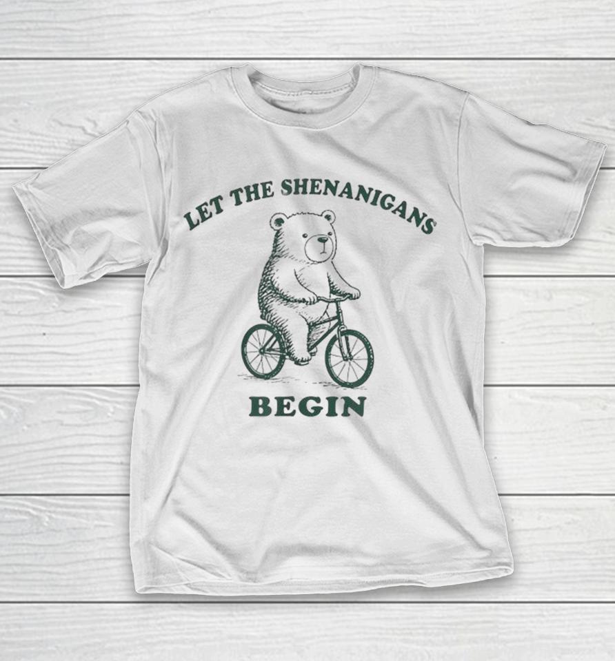Let The Shenanigans Begin Bear On Bike Shirts 1 Let The Shenanigans Begin Bear On Bike Shirts