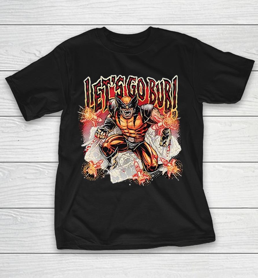 Let’s go Bub Wolverine claws through wall action lightning comic art Shirts