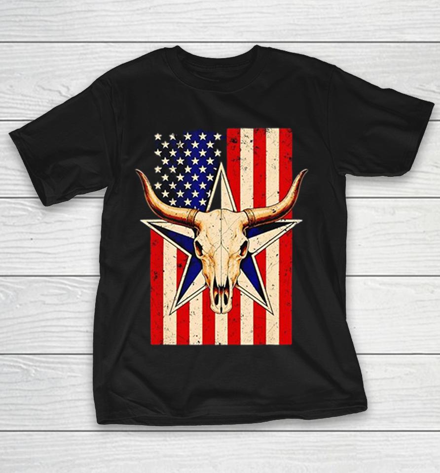 Longhorn Skull American Flag Star Vintage Shirts 1 Longhorn Skull American Flag Star Vintage Shirts