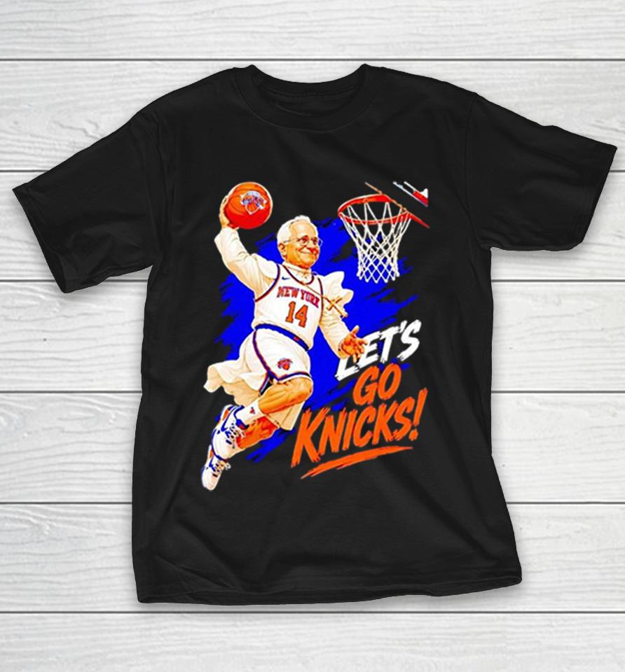 Mayor Lets Go Knicks Number 14 Dunk Cartoon Basketball Shirts 1 Mayor Lets Go Knicks Number 14 Dunk Cartoon Basketball Shirts