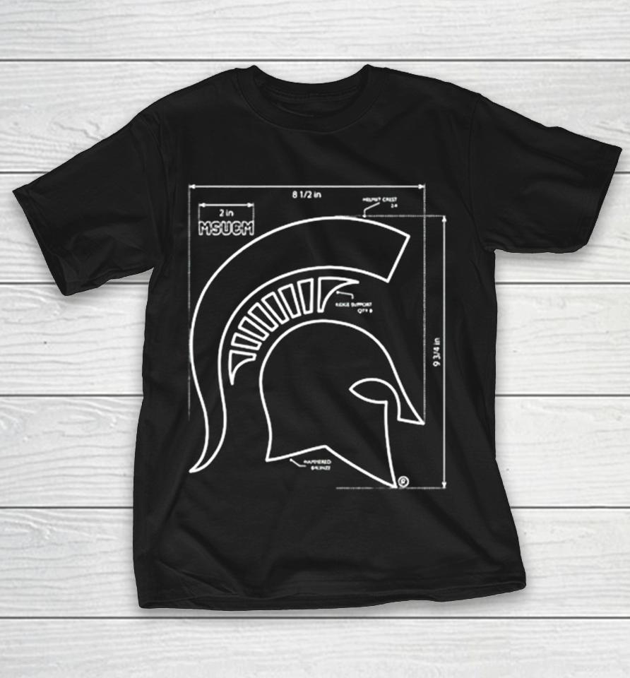 Michigan State Spartans Msucm Helmet Crest Ridge Support Hammered Bronze Shirts 1 Michigan State Spartans Msucm Helmet Crest Ridge Support Hammered Bronze Shirts