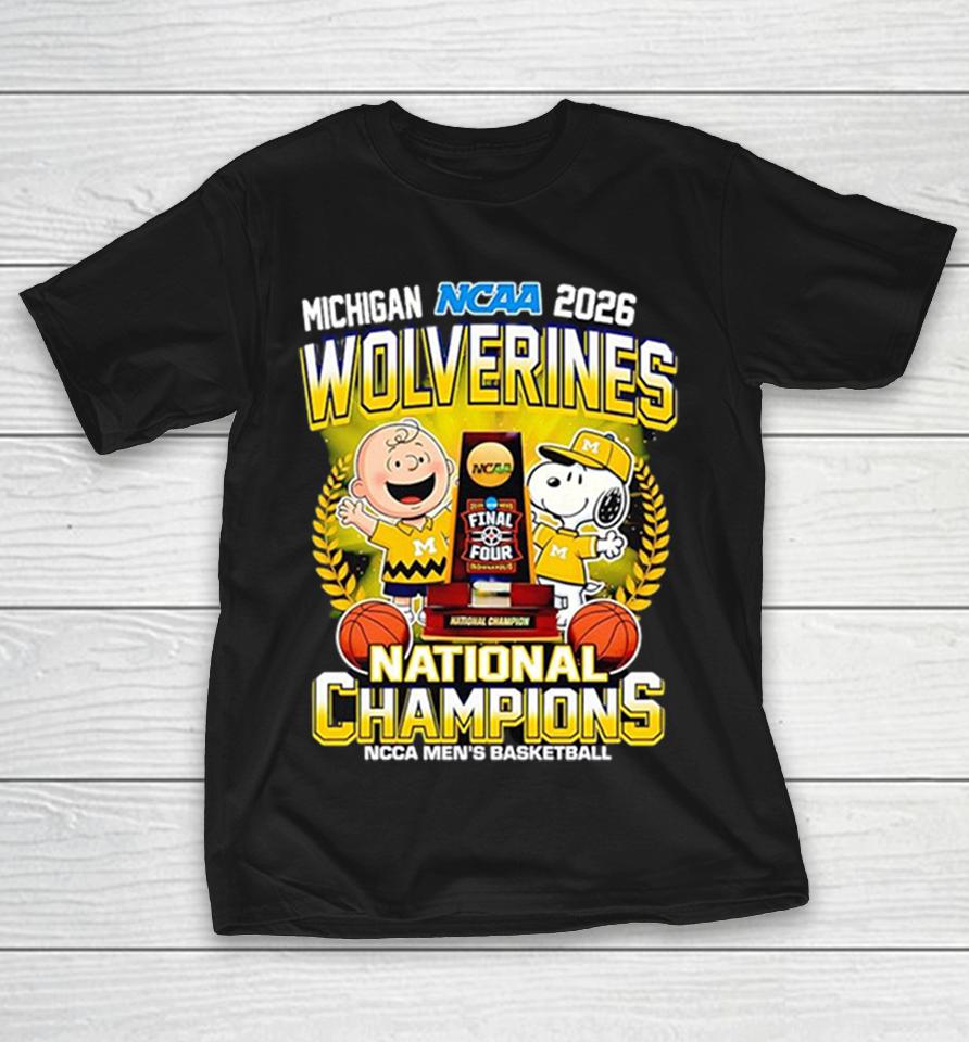 Michigan Wolverines 2026 Ncaa National Champions Charlie Brown Snoopy Peanuts Shirts 1 Michigan Wolverines 2026 Ncaa National Champions Charlie Brown Snoopy Peanuts Shirts