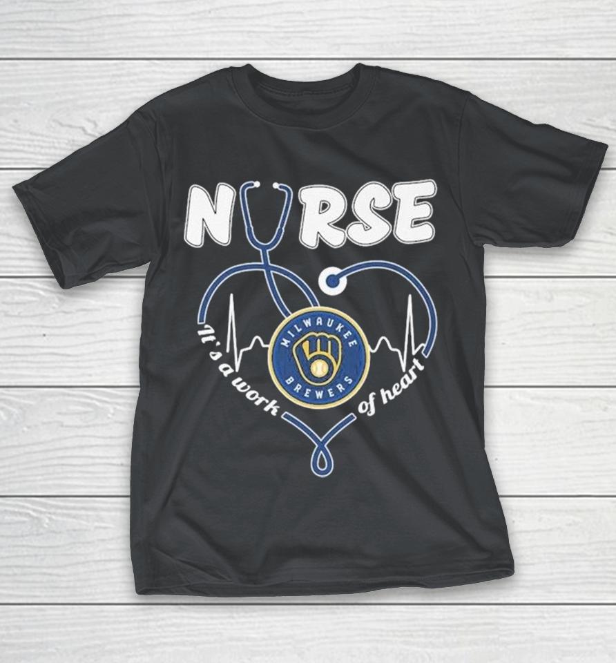 Milwaukee Brewers Nurse It’s A Work Of Heart Stethoscope Shirts 1 Milwaukee Brewers Nurse It’s A Work Of Heart Stethoscope Shirts