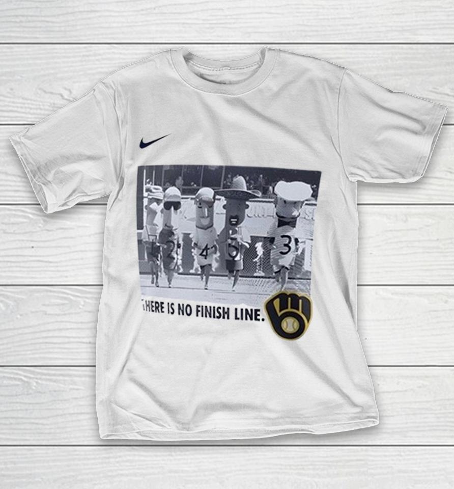 Milwaukee Brewers There Is No Finish Line Mascot Shirts 1 Milwaukee Brewers There Is No Finish Line Mascot Shirts