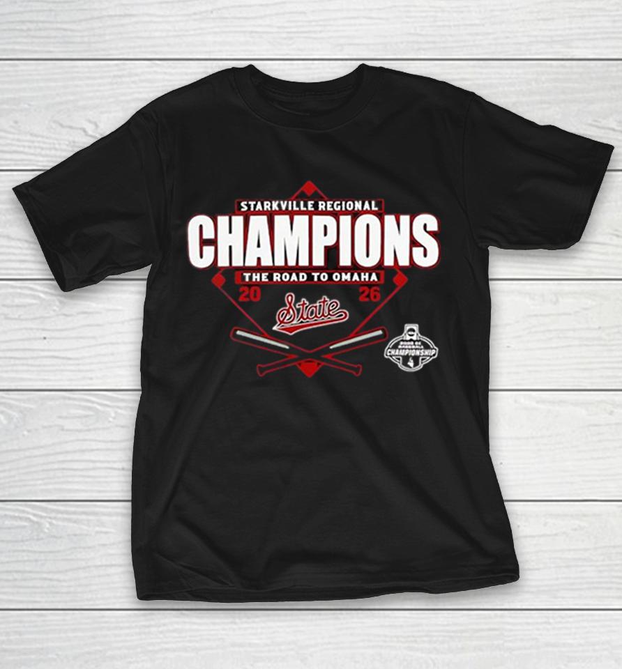 Mississippi State Bulldogs 2026 Ncaa Di Baseball Starkville Regional Champions The Road To Omaha Shirts 1 Mississippi State Bulldogs 2026 Ncaa Di Baseball Starkville Regional Champions The Road To Omaha Shirts