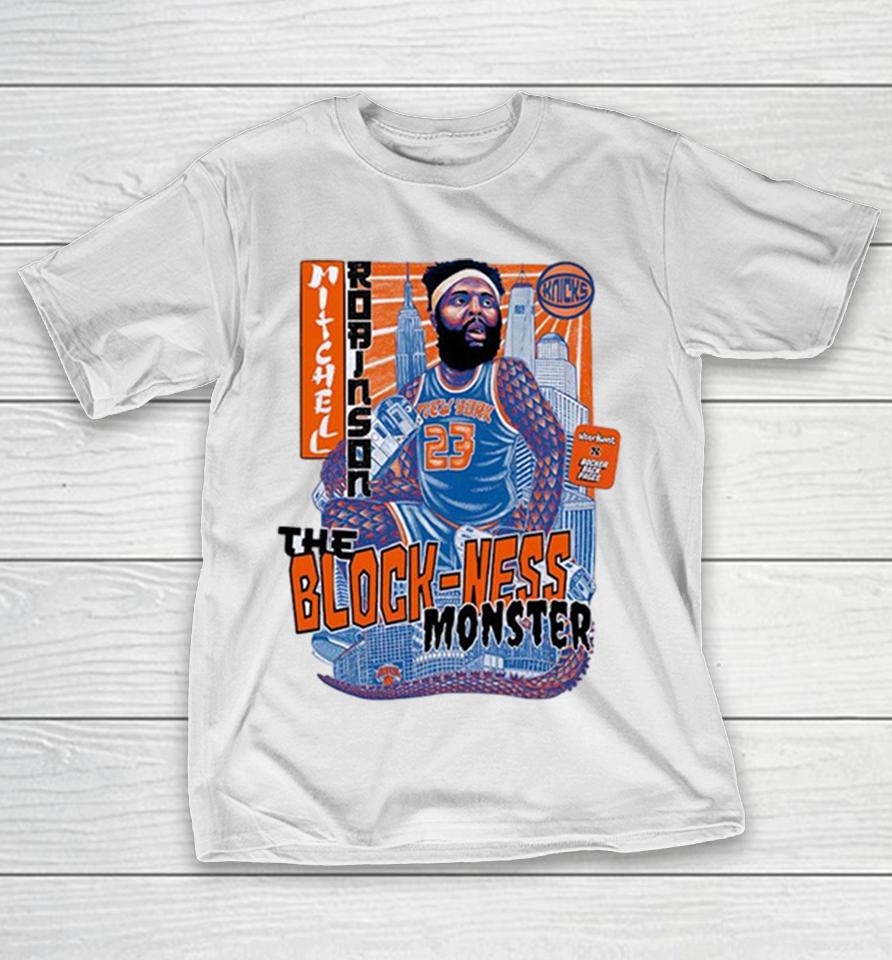 Mitchell Robinson New York Knicks Nba The Block Ness Monster Parody Shirts 1 Mitchell Robinson New York Knicks Nba The Block Ness Monster Parody Shirts