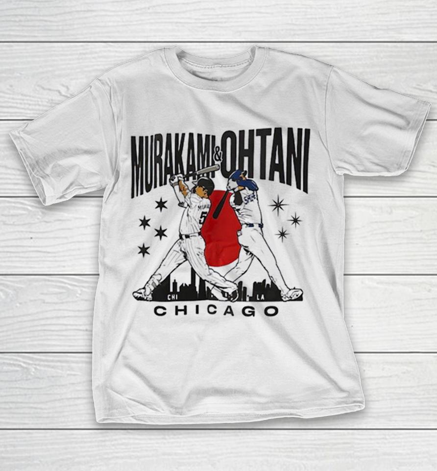 Munetaka Murakami And Shohei Ohtani Chicago Los Angeles Dodgers Mlb Baseball Shirts 1 Munetaka Murakami And Shohei Ohtani Chicago Los Angeles Dodgers Mlb Baseball Shirts