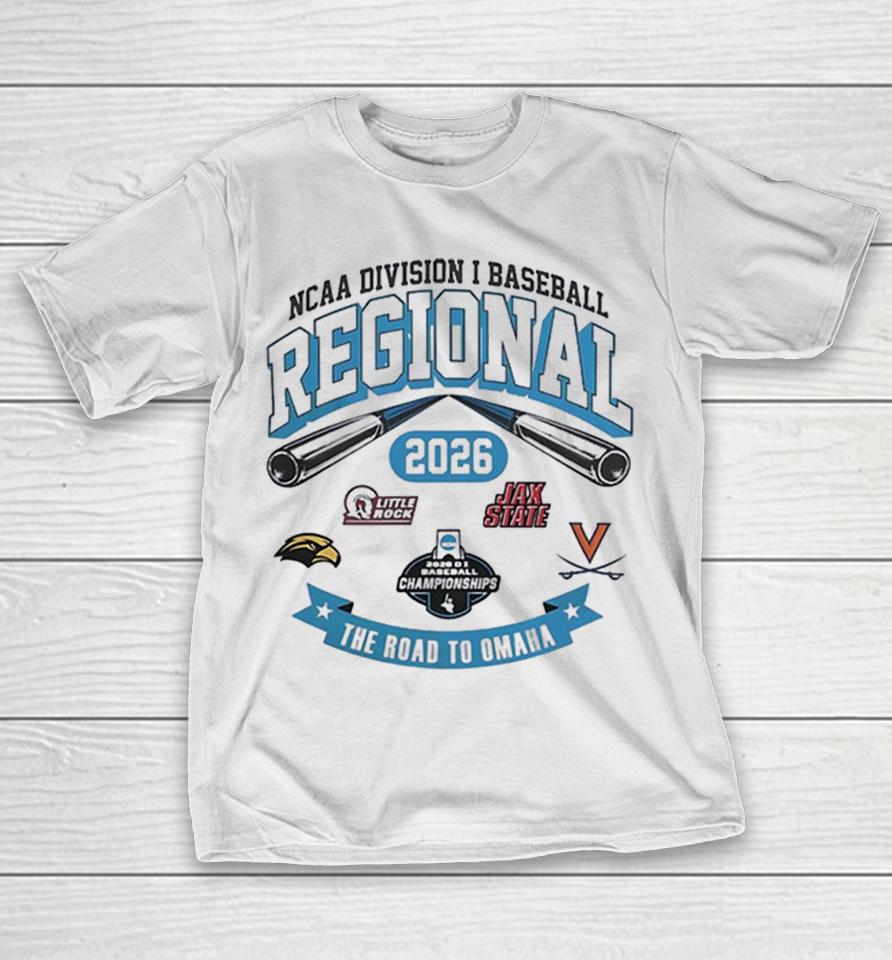 Ncaa Division I Baseball Regional 2026 Little Rock Jax State Uva The Road To Omaha Shirts 1 Ncaa Division I Baseball Regional 2026 Little Rock Jax State Uva The Road To Omaha Shirts