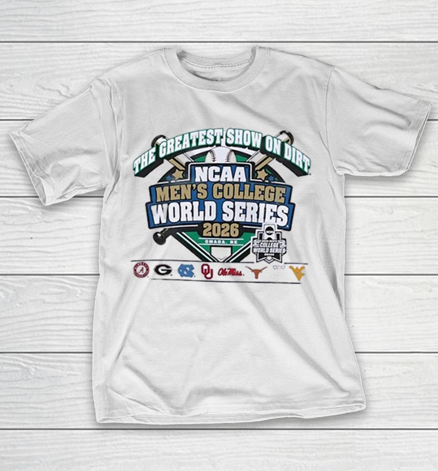 Ncaa Men’s College World Series 2026 The Greatest Show On Dirt Omaha Ne Shirts 1 Ncaa Men’s College World Series 2026 The Greatest Show On Dirt Omaha Ne Shirts