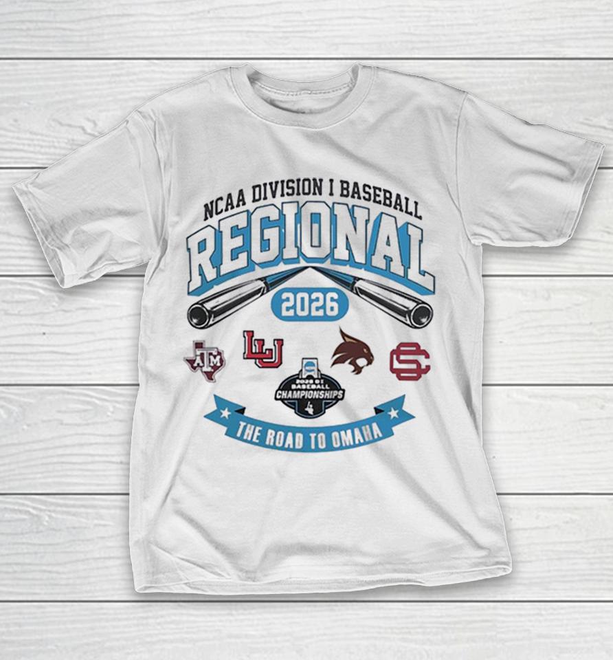 Ncaa Regional 2026 Di Baseball Championships Road To Omaha Texas A&Amp;M Lamar Shirts 1 Ncaa Regional 2026 Di Baseball Championships Road To Omaha Texas A&Amp;M Lamar Shirts