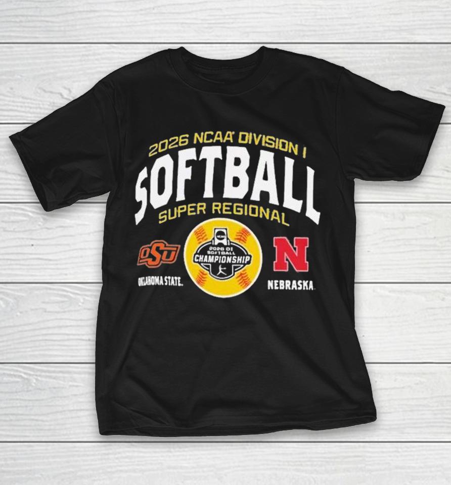 Nebraska Huskers Vs. Oklahoma State Cowgirls 2026 Ncaa Softball Super Regional Shirts 1 Nebraska Huskers Vs. Oklahoma State Cowgirls 2026 Ncaa Softball Super Regional Shirts