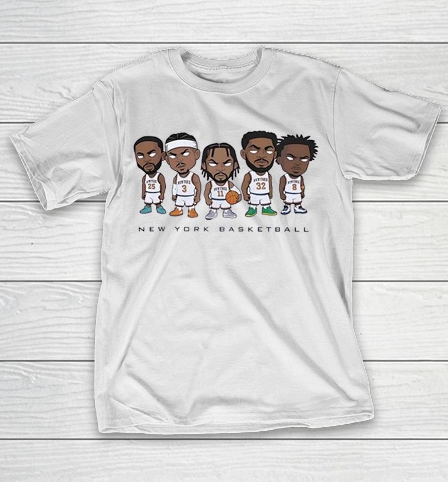 New York Knicks Cartoon Players Basketball Shirts 1 New York Knicks Cartoon Players Basketball Shirts