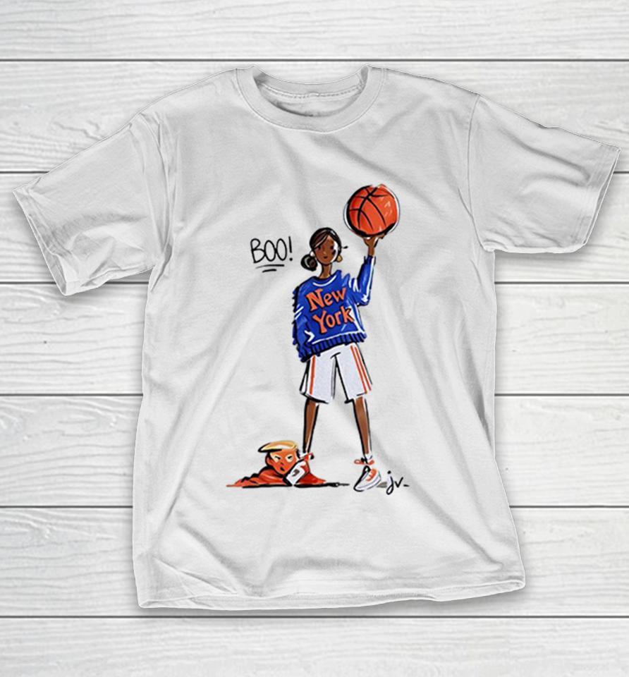 New York Knicks Girl Boo Cartoon Sketch Fan Art White Shirts 1 New York Knicks Girl Boo Cartoon Sketch Fan Art White Shirts