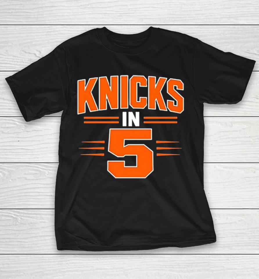 New York Knicks In 5 Bold Orange Typography Dark Shirts 1 New York Knicks In 5 Bold Orange Typography Dark Shirts