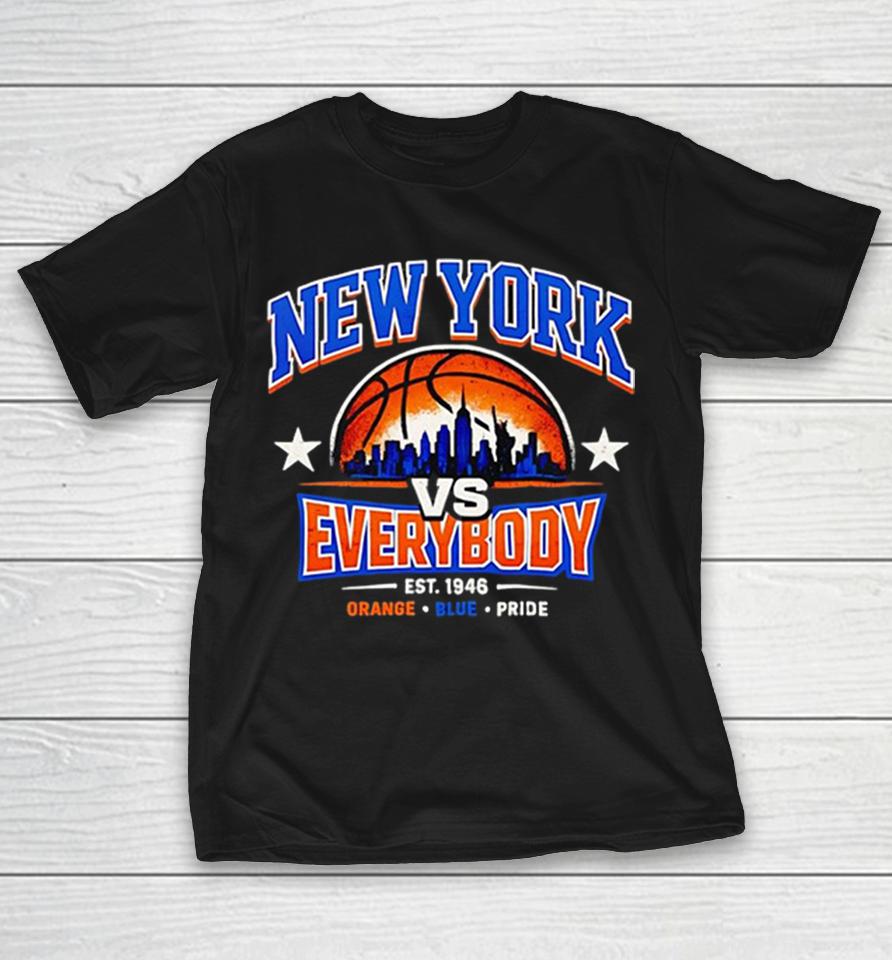 New York Knicks Vs Everybody Est 1946 Basketball City Skyline Shirts 1 New York Knicks Vs Everybody Est 1946 Basketball City Skyline Shirts