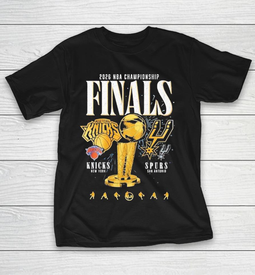New York Knicks Vs San Antonio Spurs 2026 Nba Championship Finals X Espn Matchup Trophy Shirts 1 New York Knicks Vs San Antonio Spurs 2026 Nba Championship Finals X Espn Matchup Trophy Shirts
