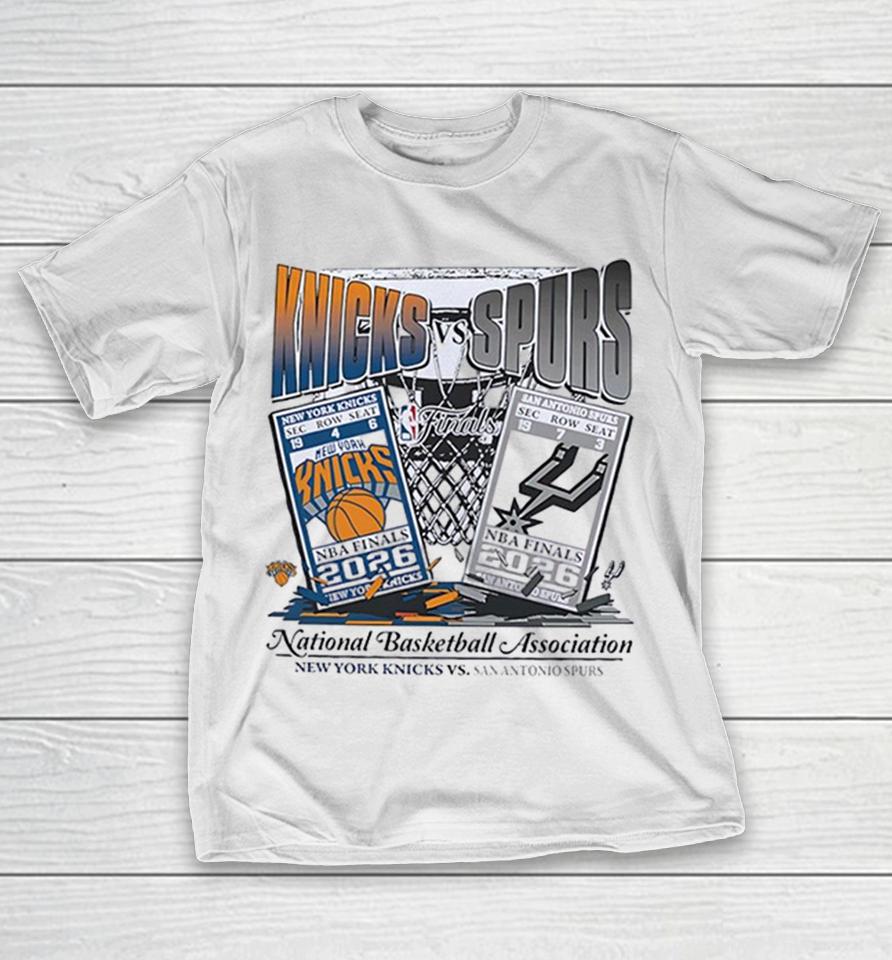 New York Knicks Vs San Antonio Spurs 2026 Nba Finals Tournament Commemorative Shirts 1 New York Knicks Vs San Antonio Spurs 2026 Nba Finals Tournament Commemorative Shirts