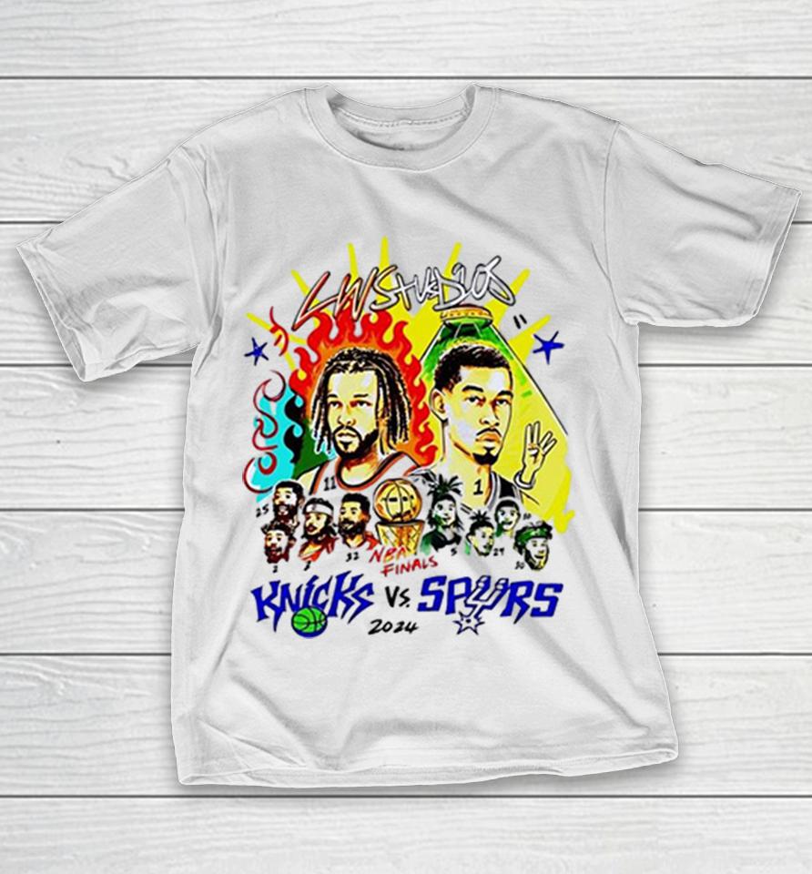 New York Knicks Vs San Antonio Spurs Jalen Brunson Victor Wembanyama Matchup Nba Finals 2026 Shirts 1 New York Knicks Vs San Antonio Spurs Jalen Brunson Victor Wembanyama Matchup Nba Finals 2026 Shirts