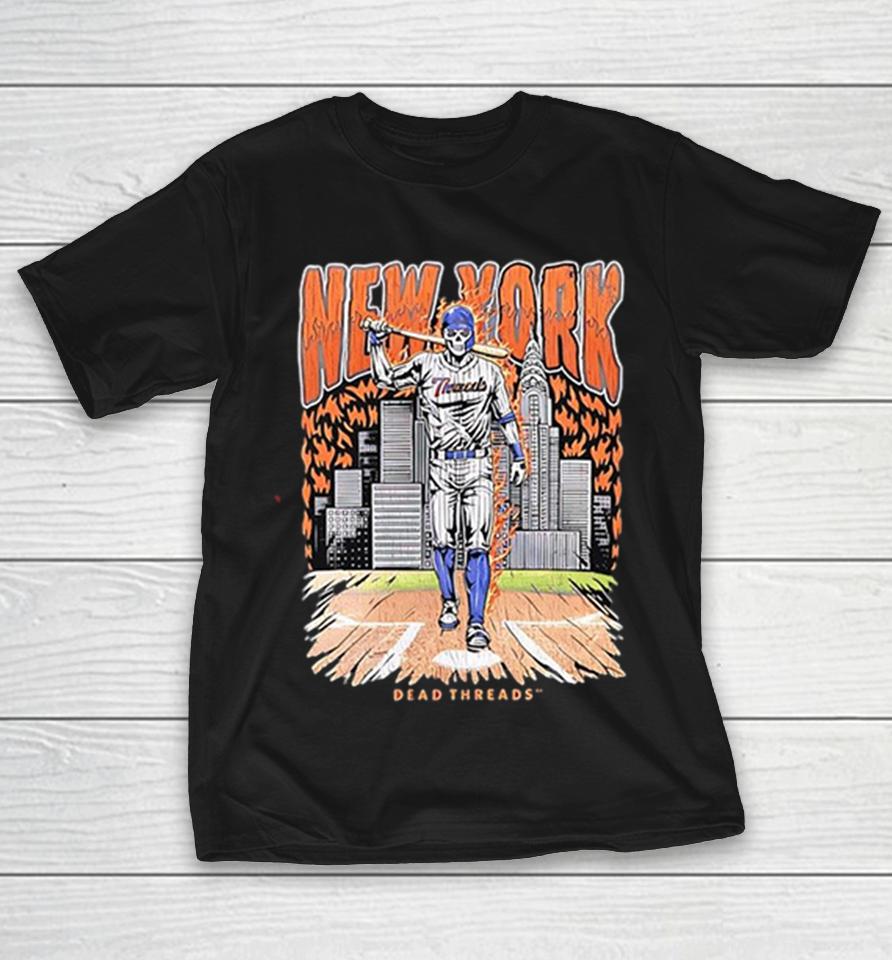 New York Mets Baseball Dead Threads Skulls Fire City Skyline Shirts 1 New York Mets Baseball Dead Threads Skulls Fire City Skyline Shirts