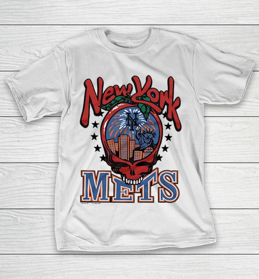 New York Mets X Grateful Dead Skull City Skyline Mlb Graphic Shirts 1 New York Mets X Grateful Dead Skull City Skyline Mlb Graphic Shirts