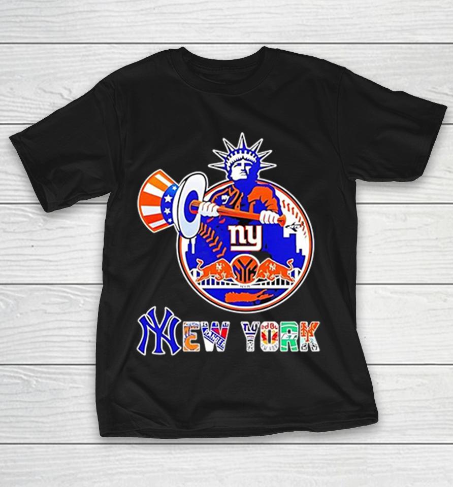 New York Yankees Giants Rangers Jets Red Bull Statue Of Liberty City Sports Team Shirts 1 New York Yankees Giants Rangers Jets Red Bull Statue Of Liberty City Sports Team Shirts