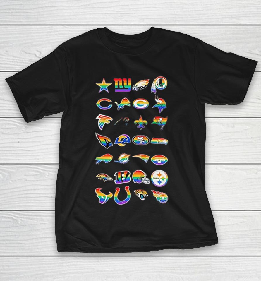 Nfl Pride League Teams Logo Collection Rainbow Sports Fan Football Shirts 1 Nfl Pride League Teams Logo Collection Rainbow Sports Fan Football Shirts