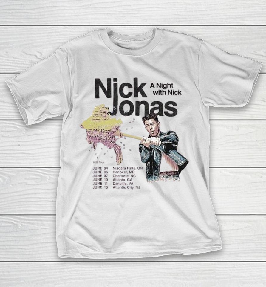 Nick Jonas A Night With Nick Pinata 2026 Tour Shirts 1 Nick Jonas A Night With Nick Pinata 2026 Tour Shirts