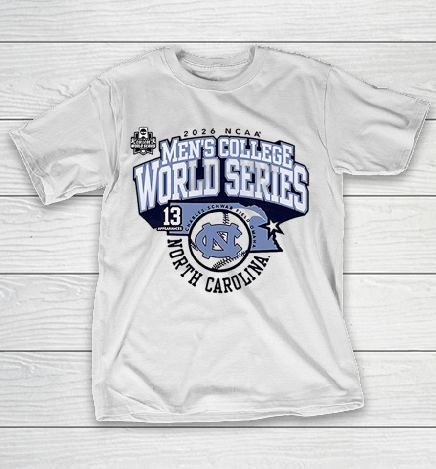 North Carolina Tar Heels Men’s College World Series 2026 Ncaa Field Omaha State Shirts 1 North Carolina Tar Heels Men’s College World Series 2026 Ncaa Field Omaha State Shirts