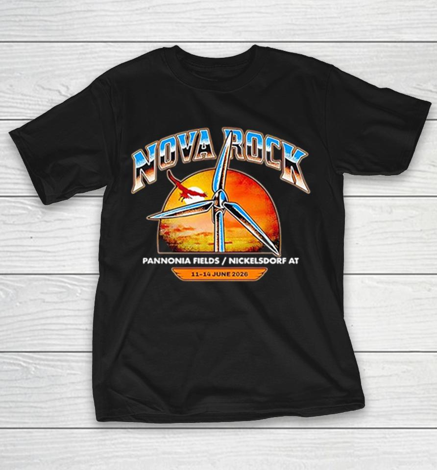 Nova Rock Pannonia Fields Nickelsdorf At 11 14 June 2026 Wind Turbine Bird Shirts 1 Nova Rock Pannonia Fields Nickelsdorf At 11 14 June 2026 Wind Turbine Bird Shirts