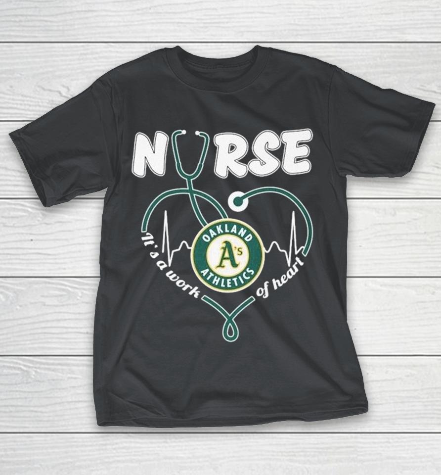 Oakland Athletics Nurse It’s A Work Of Heart Stethoscope Shirts 1 Oakland Athletics Nurse It’s A Work Of Heart Stethoscope Shirts