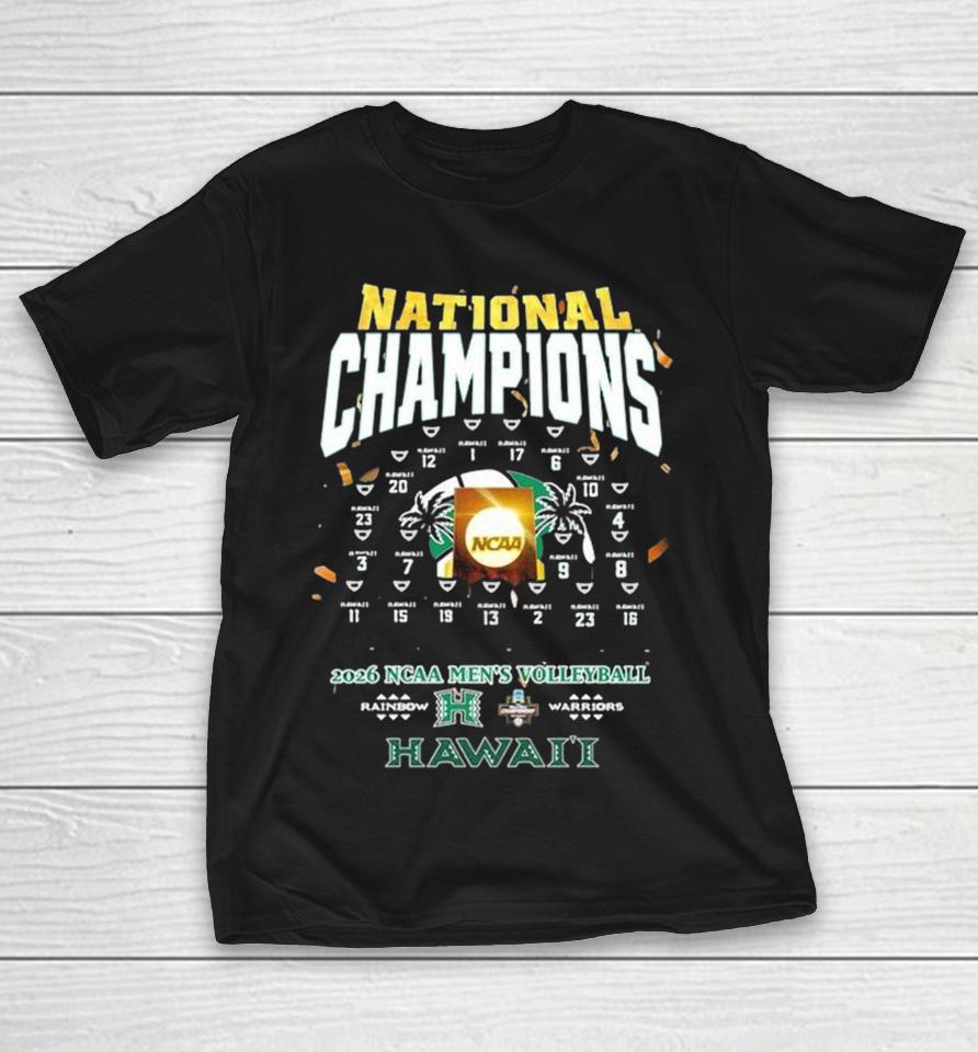 Official Hawaii Rainbow Warriors 2026 Ncaa Men’s Volleyball National Champions Jersey Players Shirts 1 Official Hawaii Rainbow Warriors 2026 Ncaa Men’s Volleyball National Champions Jersey Players Shirts