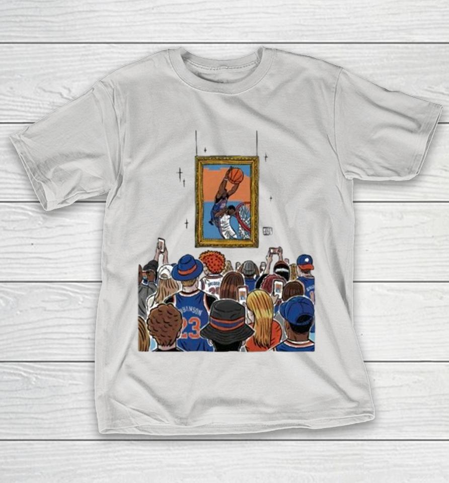 Official Mitchell Robinson New York Knicks Dunks Over Joel Embiid Shirts 1 Official Mitchell Robinson New York Knicks Dunks Over Joel Embiid Shirts