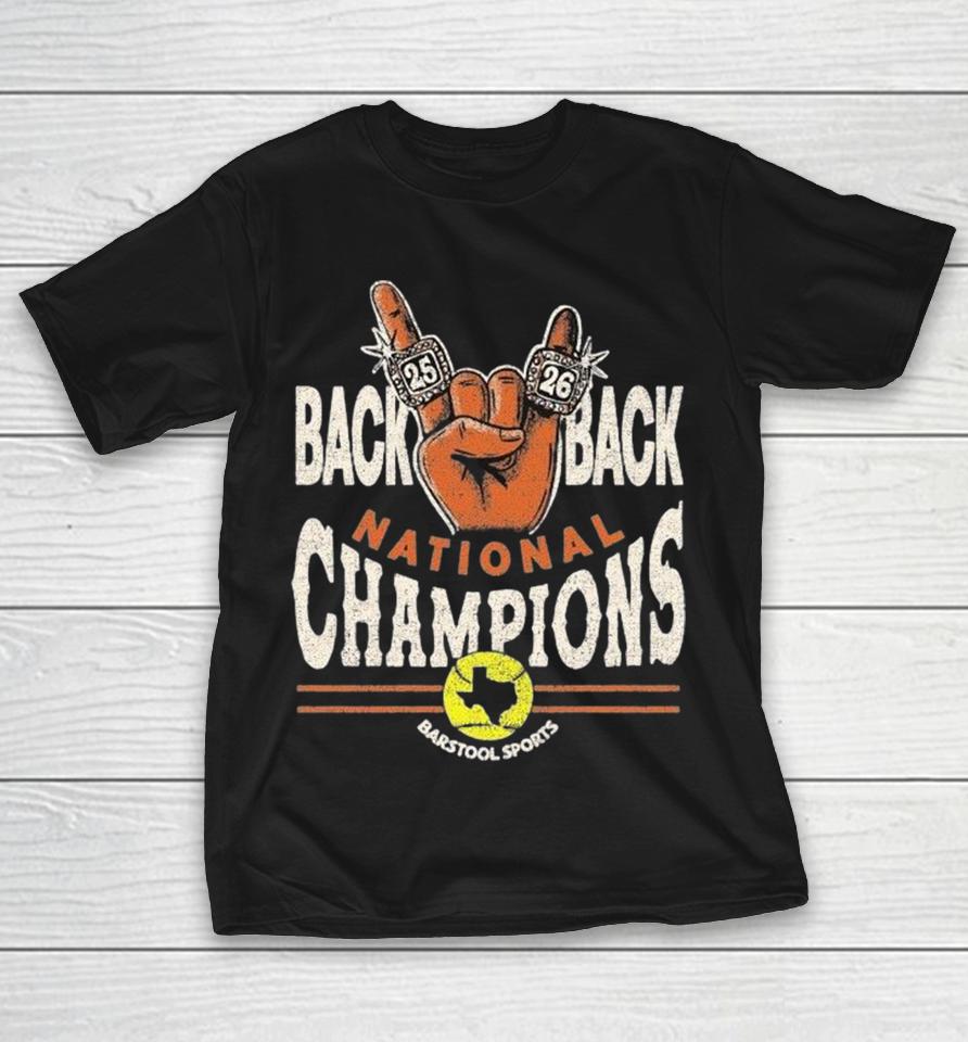 Official Texas Longhorns Back To Back Softball National Champions 2025 2026 Hand Rings Shirts 1 Official Texas Longhorns Back To Back Softball National Champions 2025 2026 Hand Rings Shirts