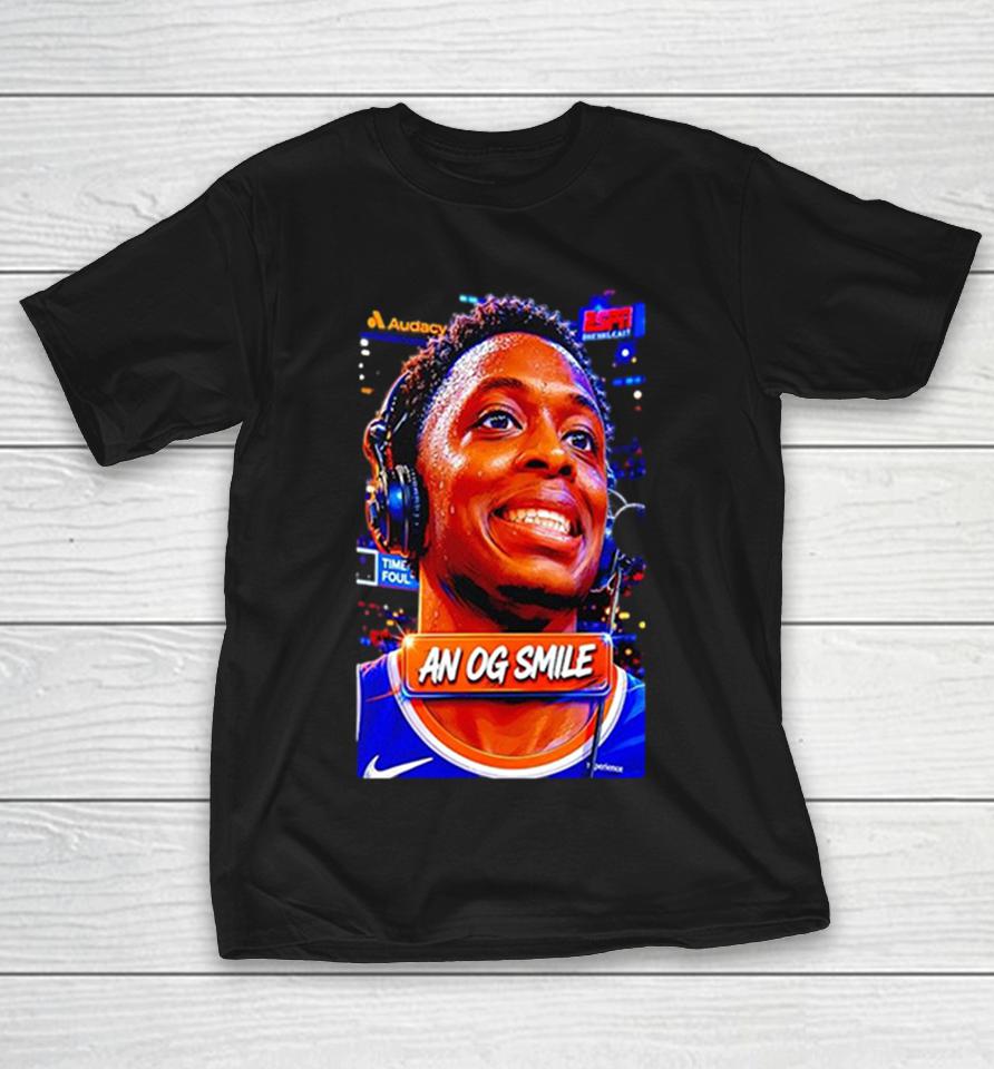 Og Anunoby New York Knicks Face An Smile Shirts 1 Og Anunoby New York Knicks Face An Smile Shirts