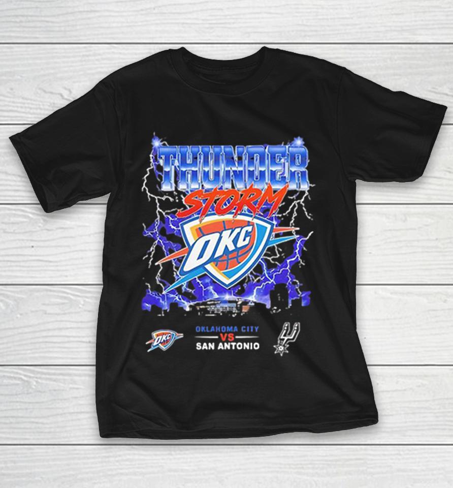 Okc Thunders Vs San Antonio Spurs 2026 Nba Western Conference Finals Playoffs Thunderstorm Graphic Shirts 1 Okc Thunders Vs San Antonio Spurs 2026 Nba Western Conference Finals Playoffs Thunderstorm Graphic Shirts