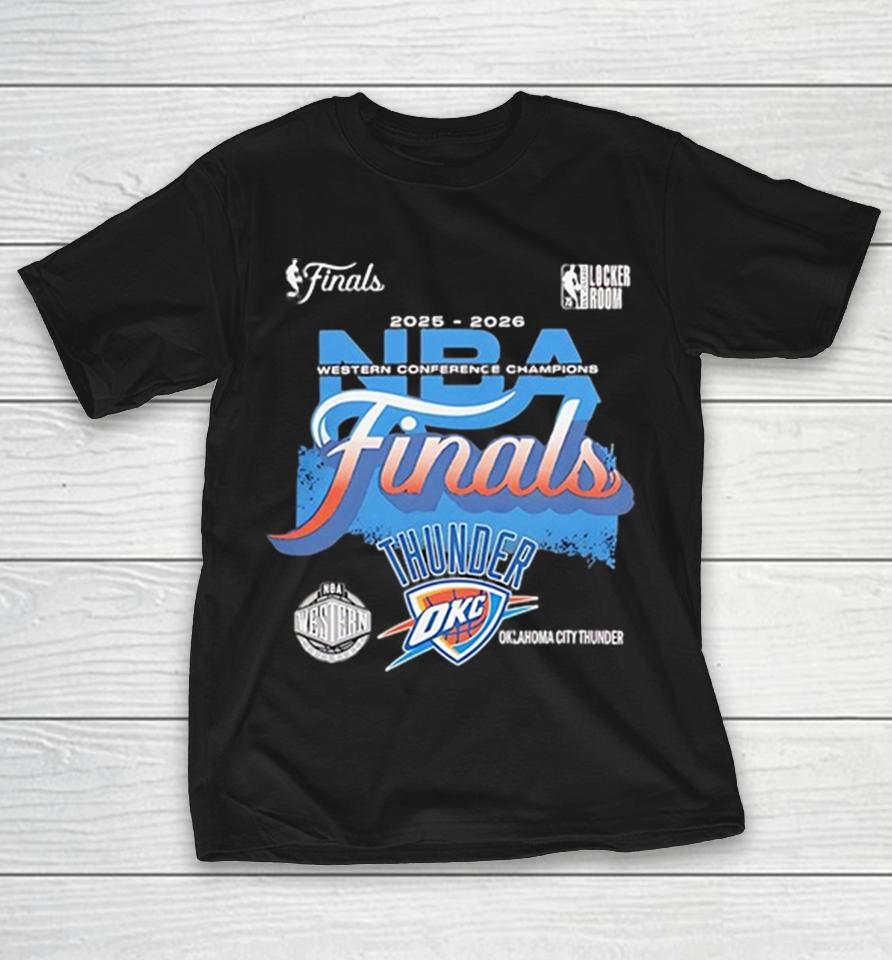 Oklahoma City Thunder Finals Western Conference Champions 2026 Retro Shirts 1 Oklahoma City Thunder Finals Western Conference Champions 2026 Retro Shirts