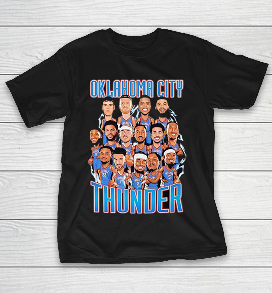 Oklahoma City Thunder Nba Team Caricature Shirts 1 Oklahoma City Thunder Nba Team Caricature Shirts
