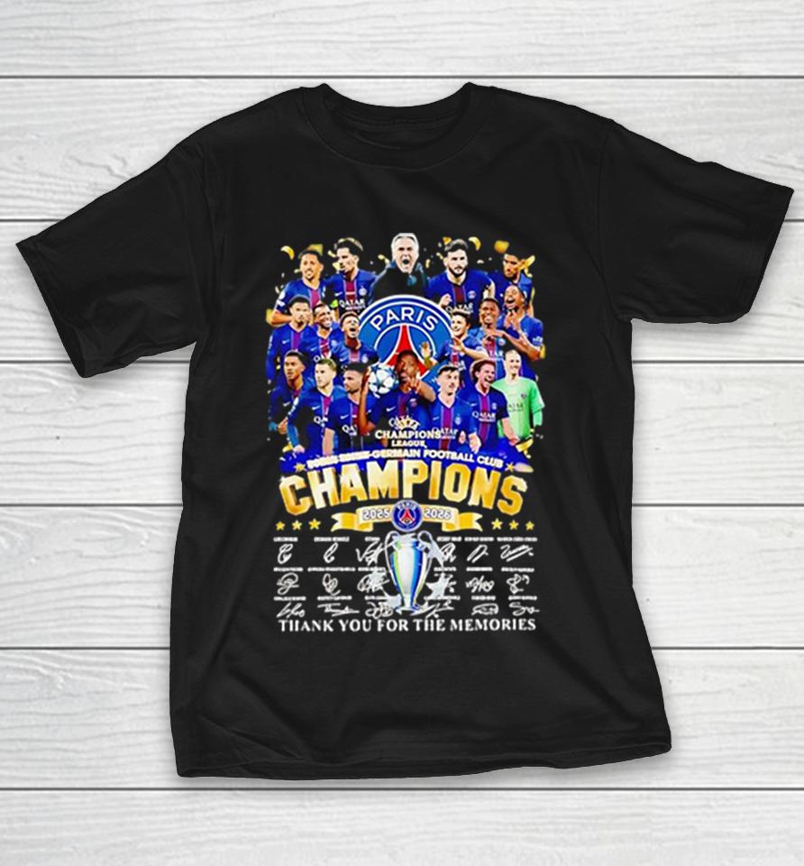 Paris Saint Germain 2025 2026 Champions Uefa League Team Players Signed Commemorative Shirts 1 Paris Saint Germain 2025 2026 Champions Uefa League Team Players Signed Commemorative Shirts