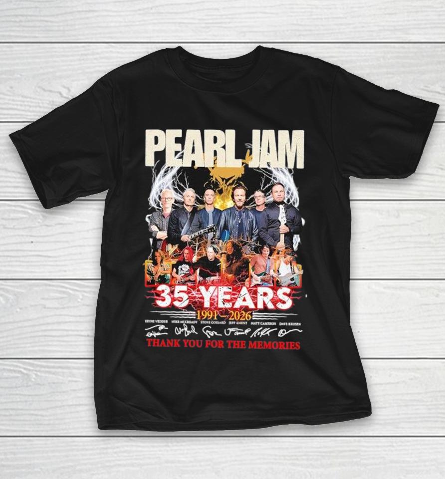 Pearl Jam 35 Years 1991 2026 Thank You For The Memories Signatures Shirts 1 Pearl Jam 35 Years 1991 2026 Thank You For The Memories Signatures Shirts