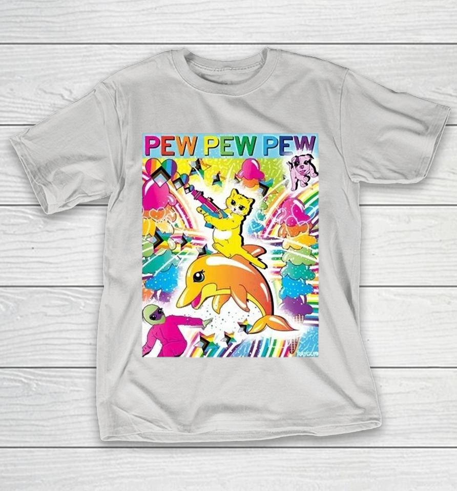Pew Pew Pew Full Color Cat Dolphin Shirts 1 Pew Pew Pew Full Color Cat Dolphin Shirts