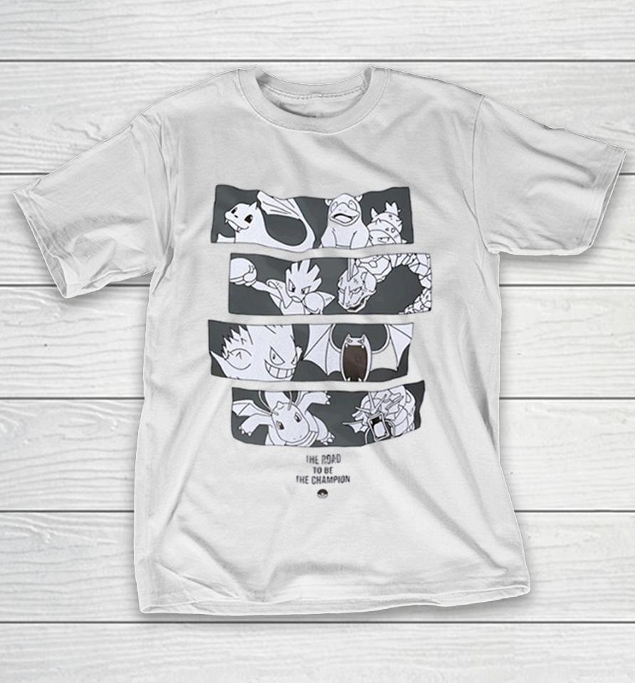 Pokemon The Road To Be The Champion Dratini Slowpoke Shellder Hitmonlee Onix Shirts 1 Pokemon The Road To Be The Champion Dratini Slowpoke Shellder Hitmonlee Onix Shirts