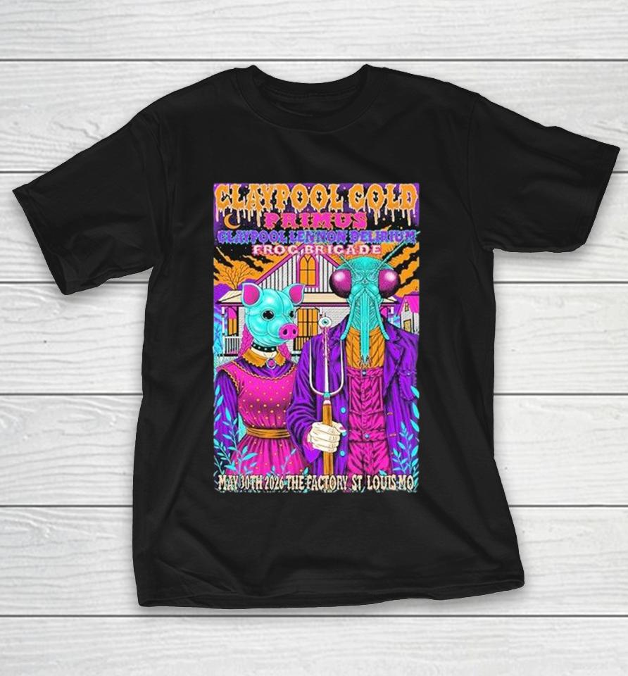 Primus The Claypool Gold Tour 2026 At The Factory In St Louis Mo On May 30 S Shirts 1 Primus The Claypool Gold Tour 2026 At The Factory In St Louis Mo On May 30 S Shirts