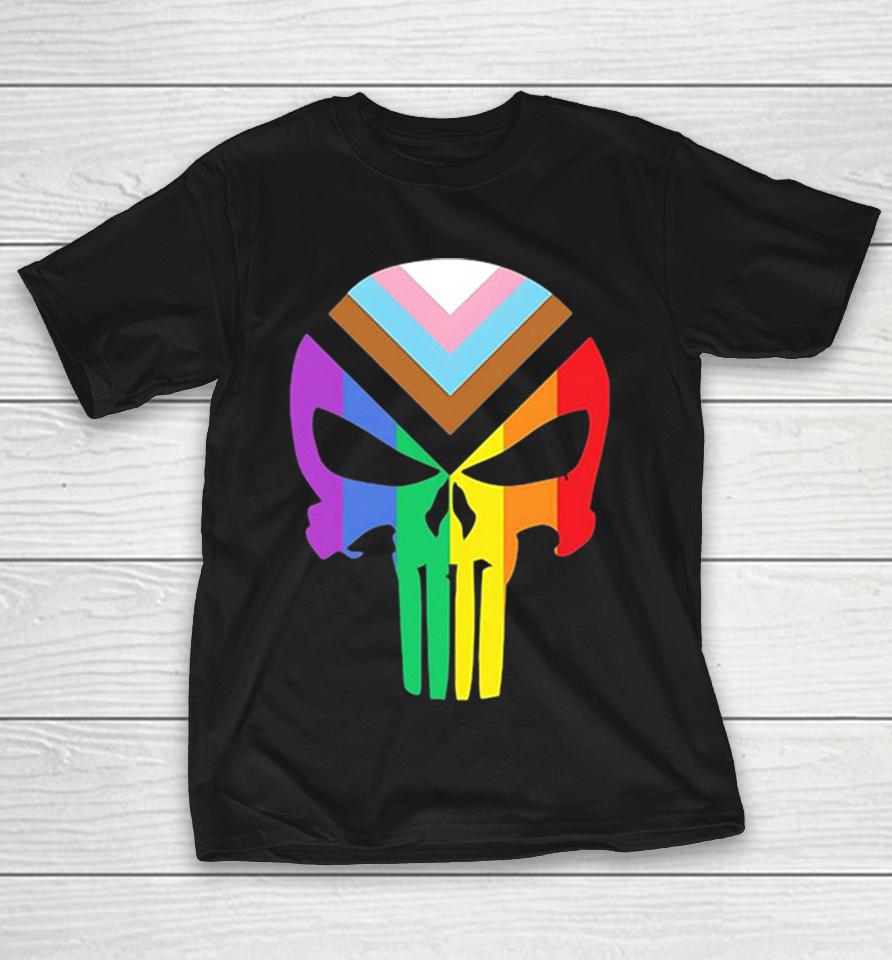 Punisher Marvel Skull Progressive Pride Shirts 1 Punisher Marvel Skull Progressive Pride Shirts