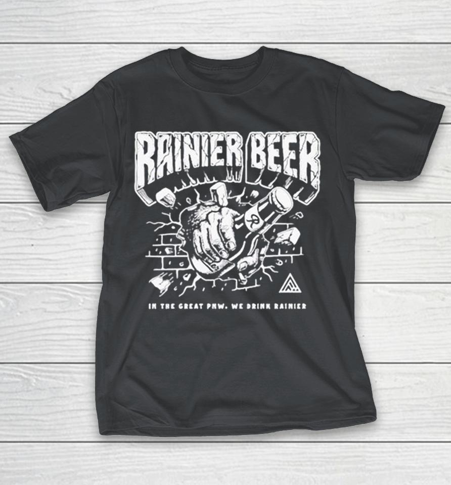 Rainier Beer Sasquatch Smash In The Great Pnw We Drink Rainier Shirts 1 Rainier Beer Sasquatch Smash In The Great Pnw We Drink Rainier Shirts