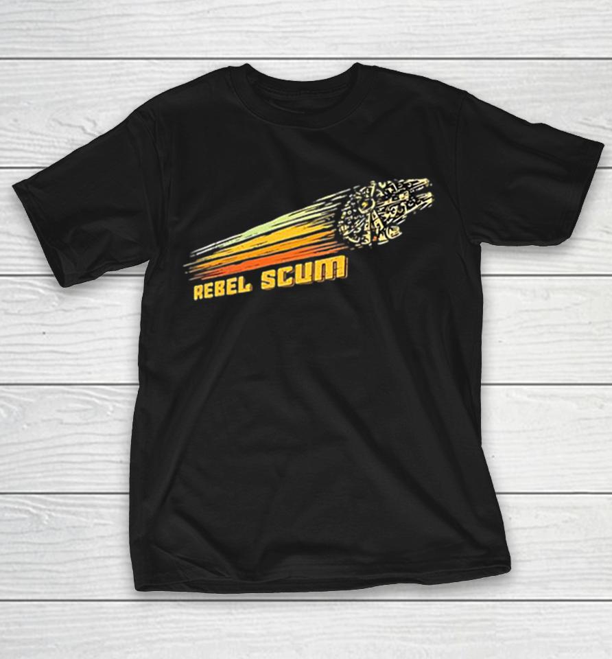 Rebel Scum Millennium Falcon Star Wars Retro Gold Stripes Shirts 1 Rebel Scum Millennium Falcon Star Wars Retro Gold Stripes Shirts